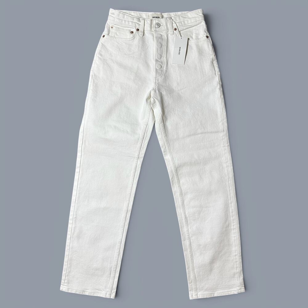 Buck Mason Natural Ridge Twill Rider Jean Womens Size 26x30 White Button Fly NWT